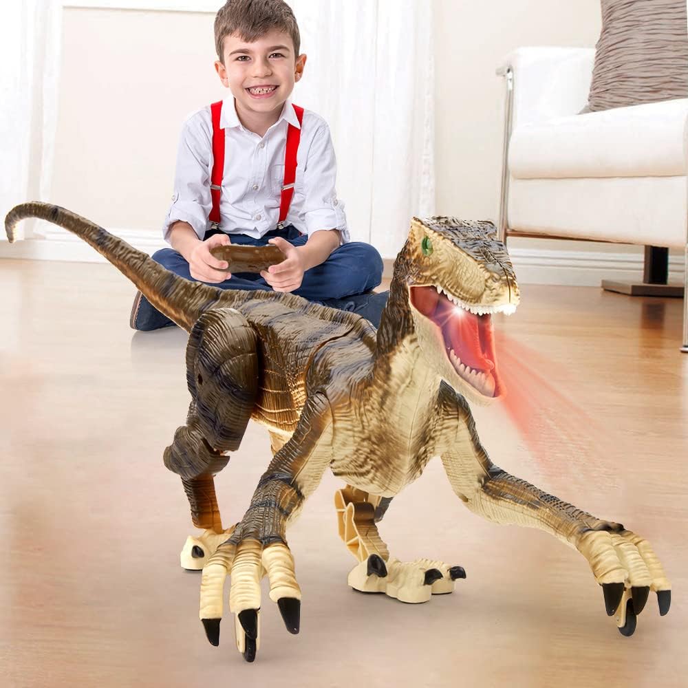 Ferngesteuerter Velociraptor mit LED-Licht für Jungen ab 3 Έτη