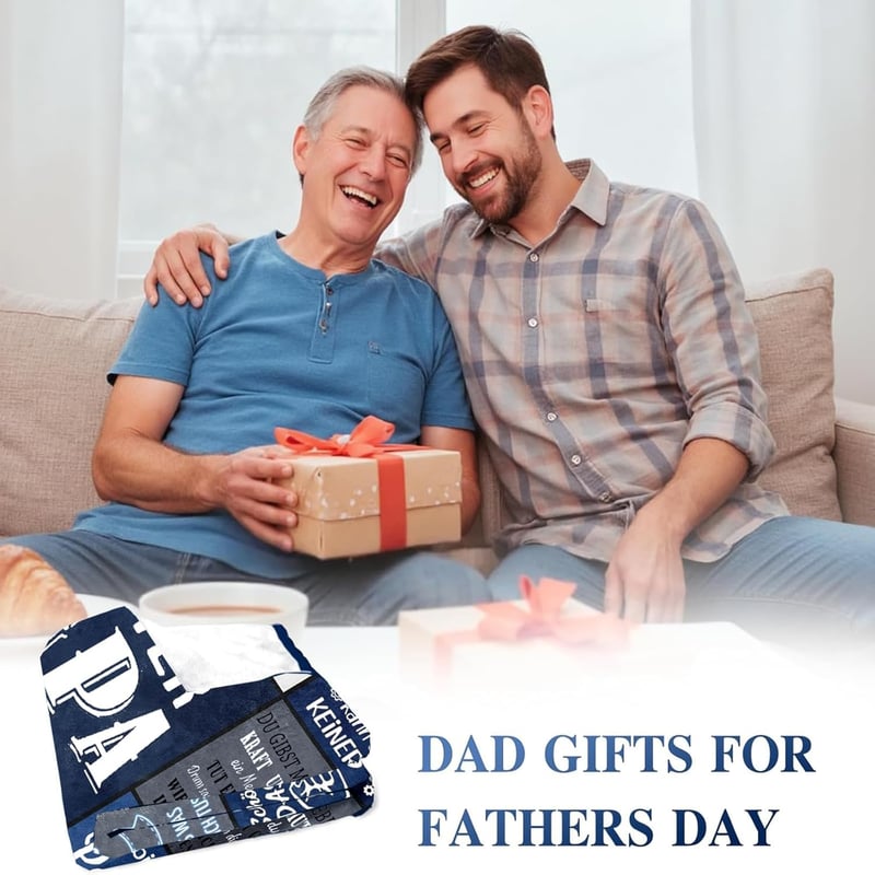 Personalisierte Flanell-Schlafdecke für Papa – Ideales Vatertagsgeschenk