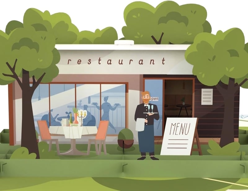 3D Pop-Up Karte Restaurant – Gutschein für eine Essenseinladung