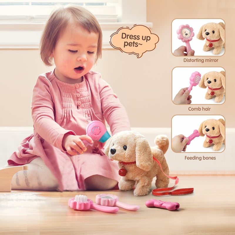 Elektronisches Spielzeug-Haustier für Kinder – Laufender Labrador mit Leine