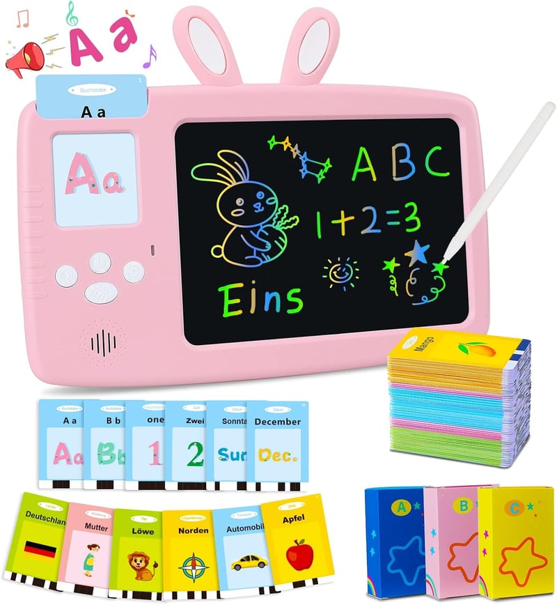 Sprechende Flash-Karten für Kinder 1-6 Jahre - 388 Wörter Montessori-Spielzeug