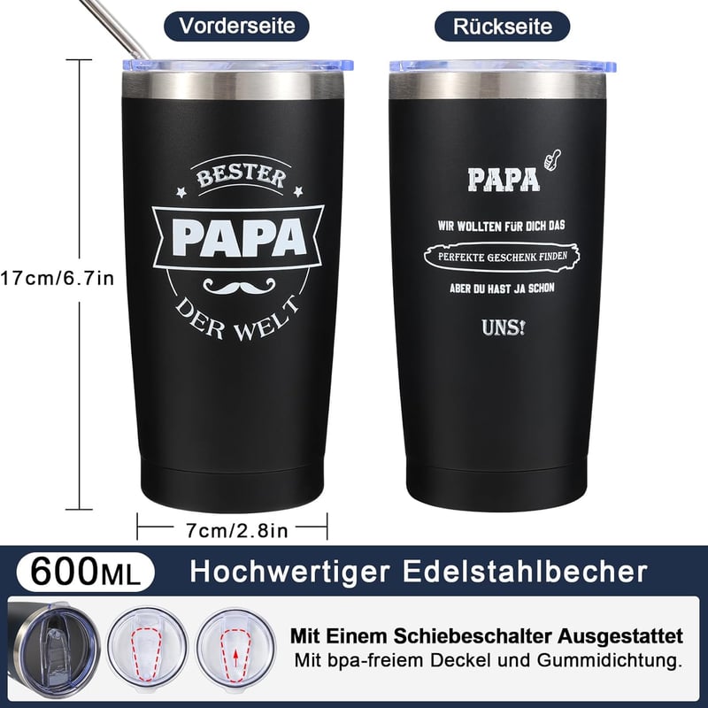 Vatertagsgeschenk: Thermobecher für Papa