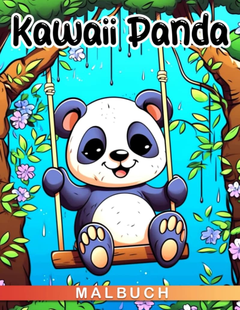 Kawaii Panda Malbuch mit 30 niedlichen Bildern zum Ausmalen