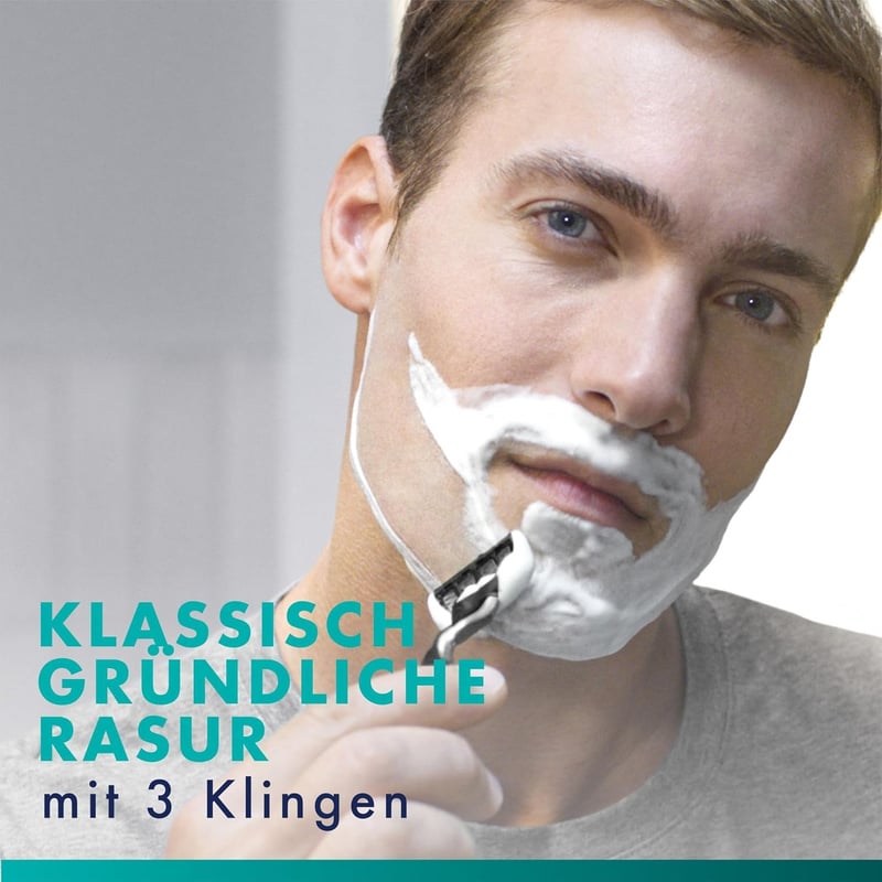 Gillette Mach3 Rasierer für Männer mit 6 Ersatzklingen und Gleitstreifen