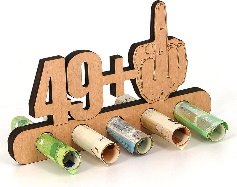Originelles Holz-Geldgeschenk zum 50. Geburtstag für Paare