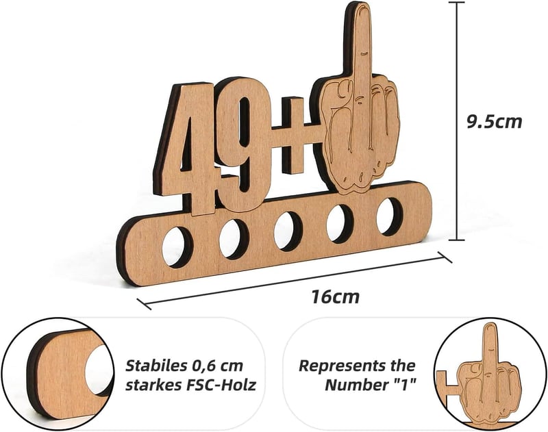 Originelles Holz-Geldgeschenk zum 50. Geburtstag für Paare