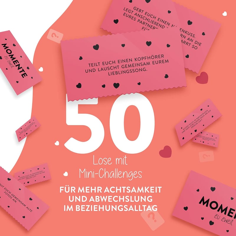 Jahrestagsbox für Paare | 50 Aufgaben & Rituale für den Alltag