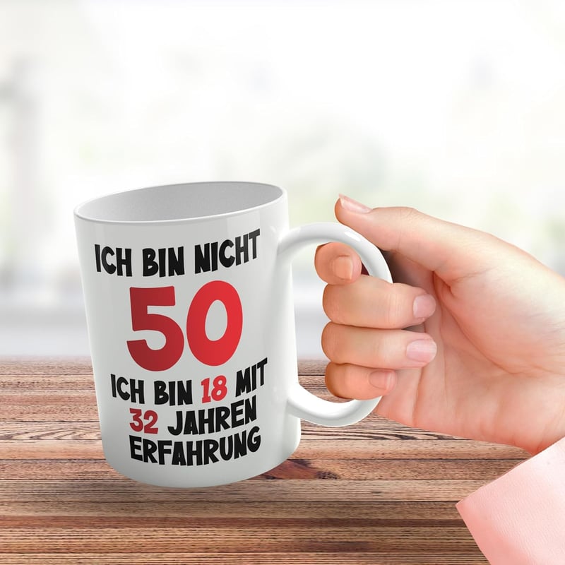 Lustige Geburtstagstasse für Männer und Frauen – 325 ml, Spülmaschinenfest