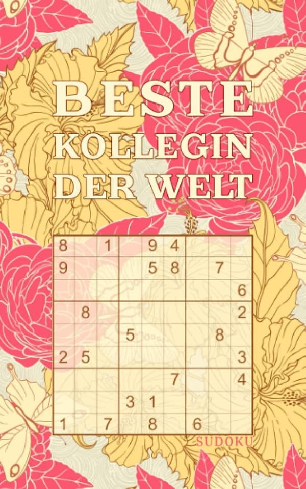 Sudoku-Rätselbuch für die beste Kollegin – 184 knifflige Rätsel