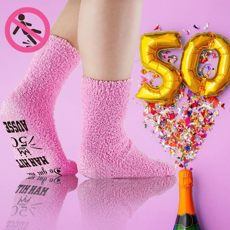 Kuschelsocken für Frauen, Anti-Rutsch, Geburtstag Geschenke 39-42