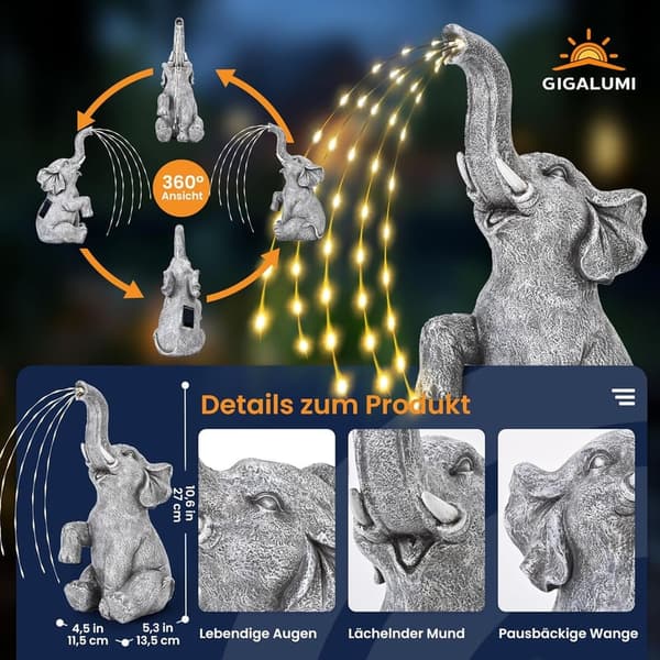 Muttertagsgeschenk: Elefantenstatue für Gartendekoration