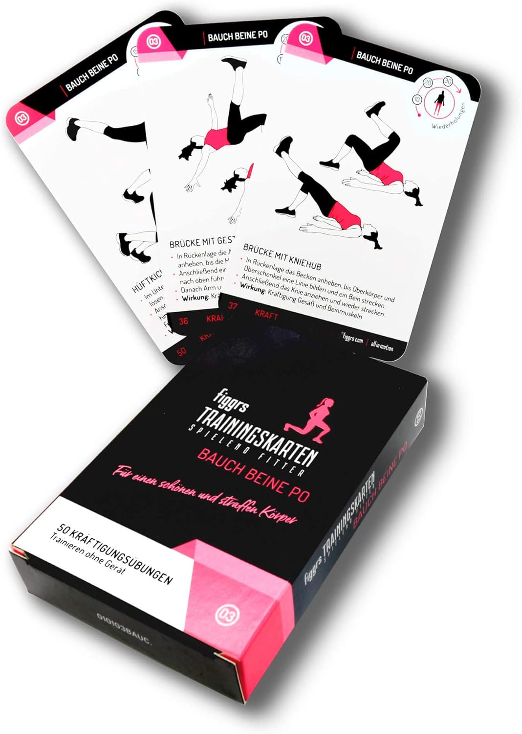 57 Trainingskarten für Bauch-Beine-Po – Bodyshaping ohne Geräte