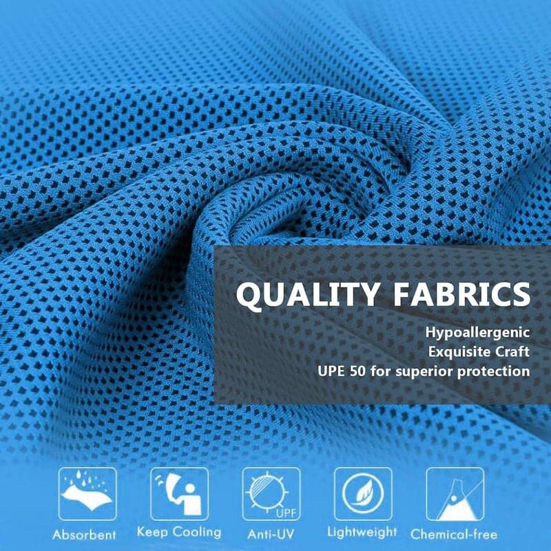 Kühlende Handtücher für Outdoor-Sport, 4er Set, Blau-Grau-Rot-Grün