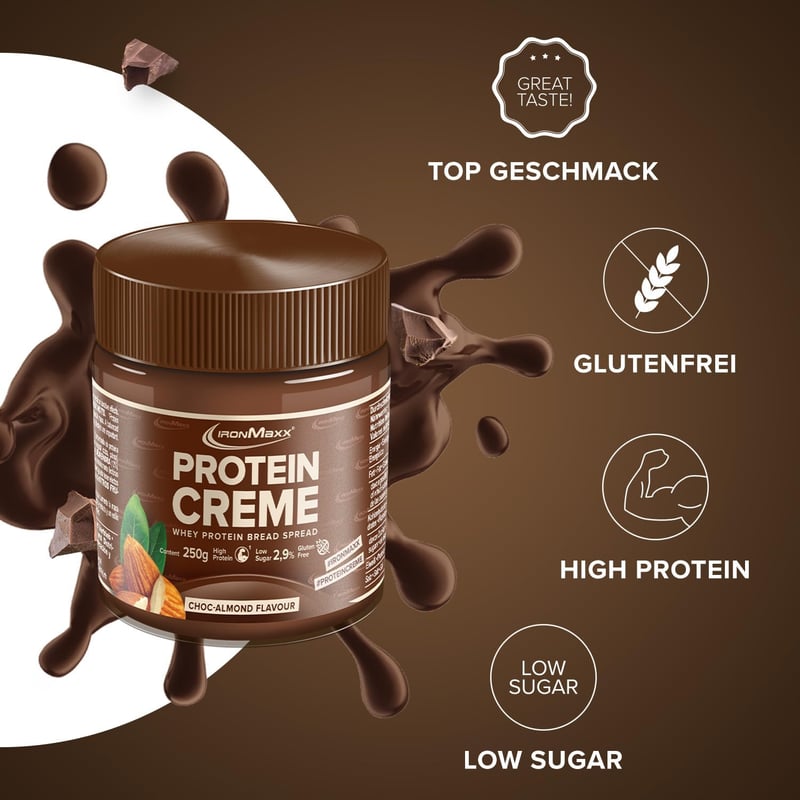 IronMaxx Protein Creme - Choc Almond 250g | Cremiger High Protein Aufstrich