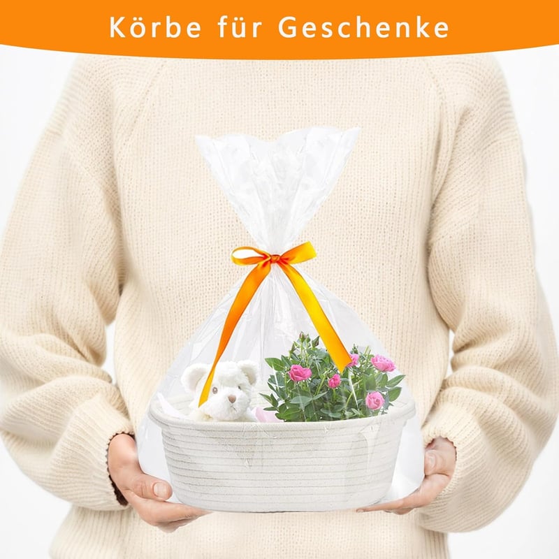 Leer geflochtener Geschenkkorb für Babyparty, Geburtstag, Hochzeit