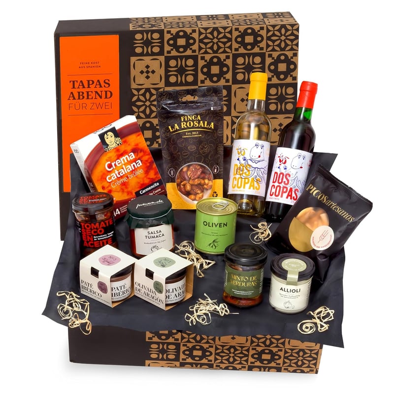 Tapas-Abend Geschenkkorb für Paare - Feinkost von jamon.de
