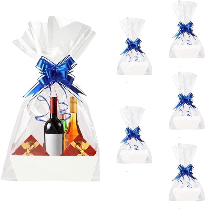 Geschenkkorb Set für Hochzeiten und Geburtstage, 5 Körbe, weiß