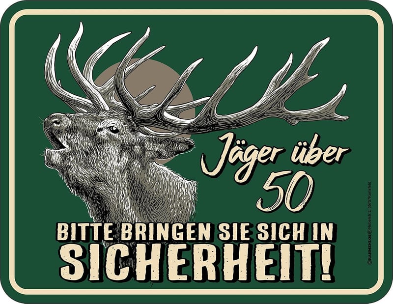 50. Geburtstag Blechschild 
