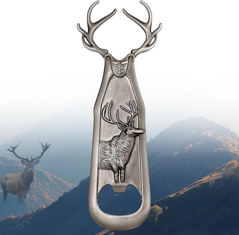 Hirschgeweih Bierflaschenöffner für Jäger - Geschenk für Männer