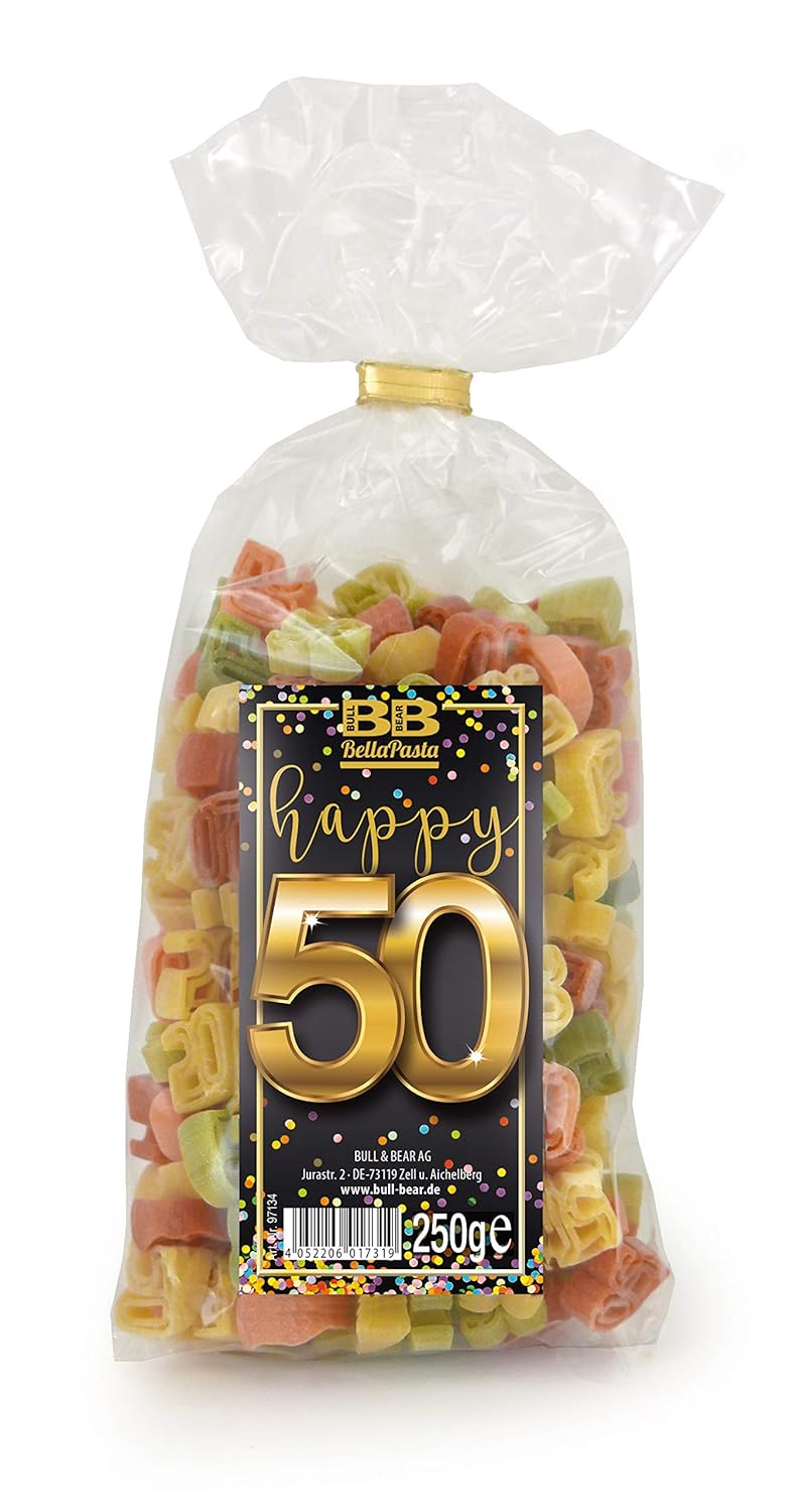 Bunte Geburtstagsnudeln