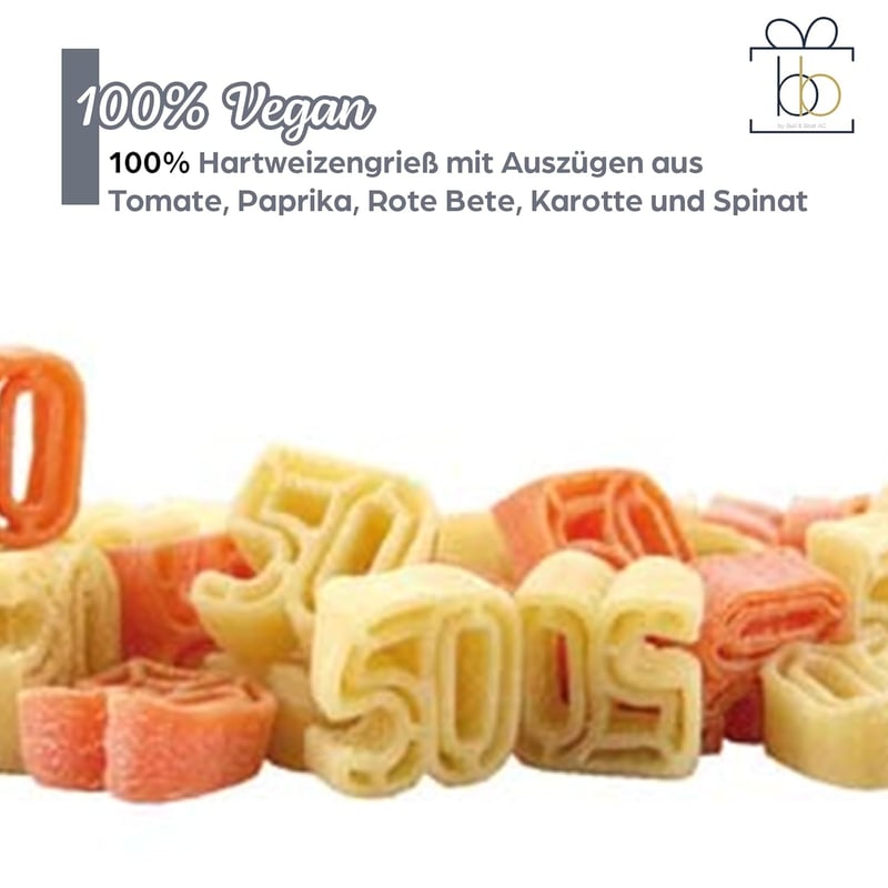 Bunte Geburtstagsnudeln 