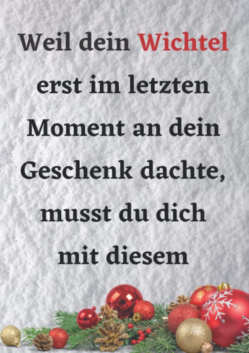 Wichtelgeschenk Weihnachten: Lustiges Notizbuch unter 10 Euro