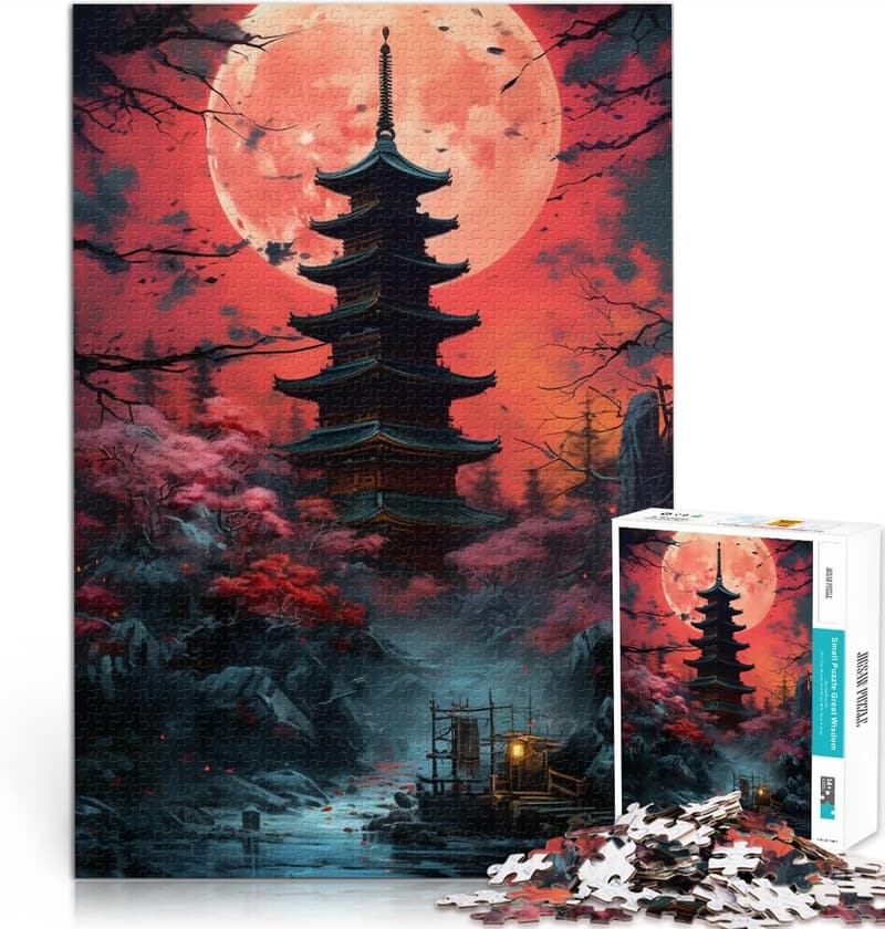 Japanischer Tempel Puzzle (1000 Teile) - Lernspielzeug für Teenager ab 14 Jahren