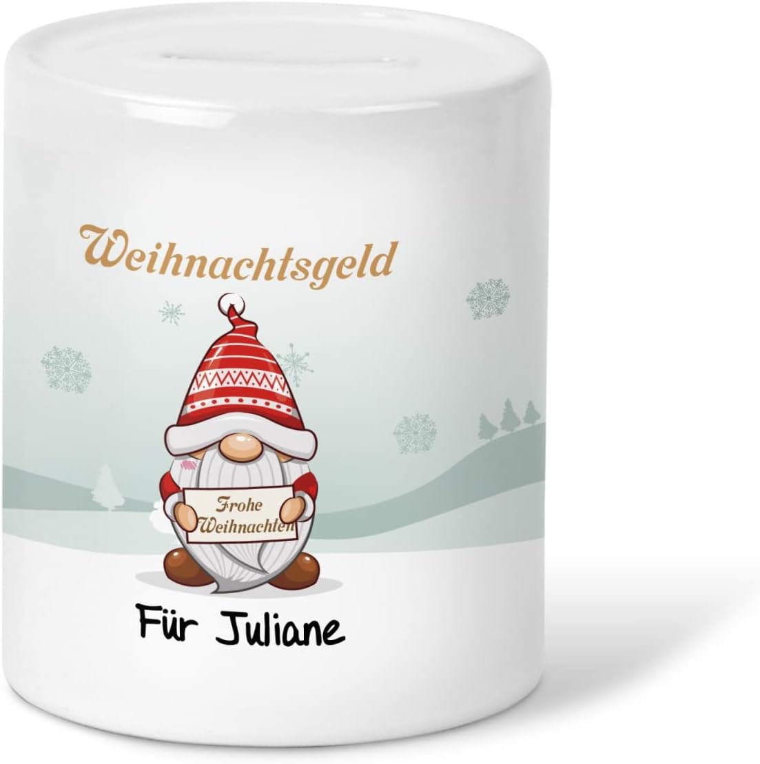 Personalisierte Spardose mit Gravur - Geschenk zu Weihnachten für Kinder