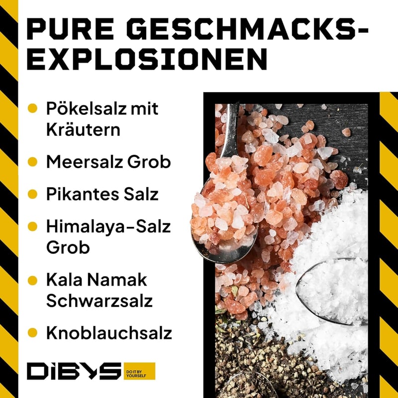 Gourmet-Salze Geschenk-Set für Hobbyköche | 6 verschiedene Sorten inkl. Rezepte