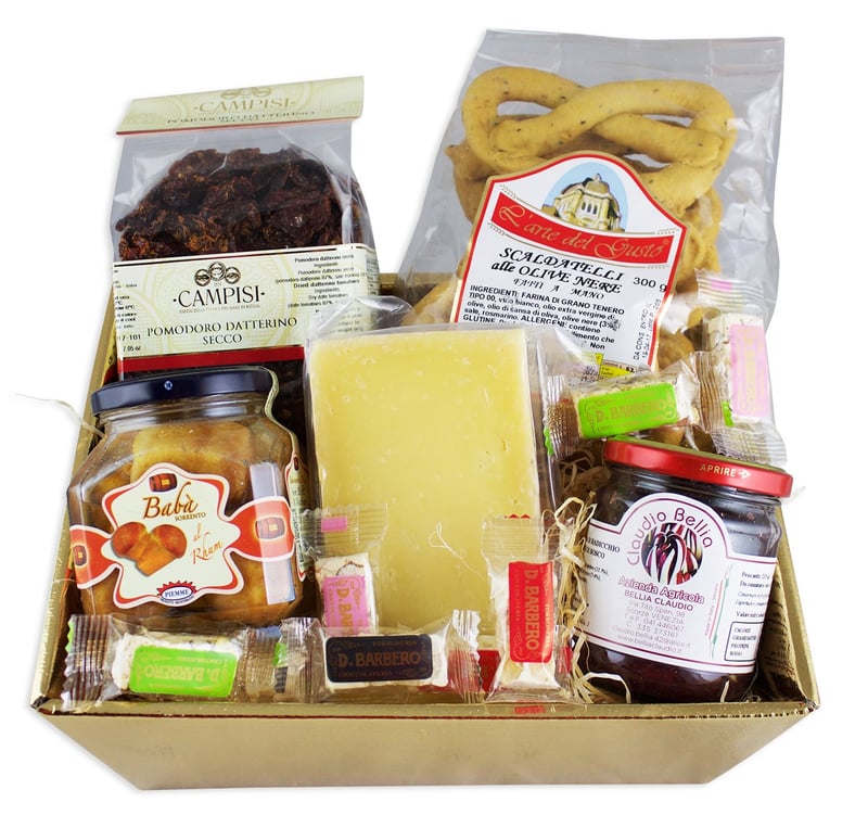 Delikatessen Geschenkkorb mit italienischen Spezialitäten