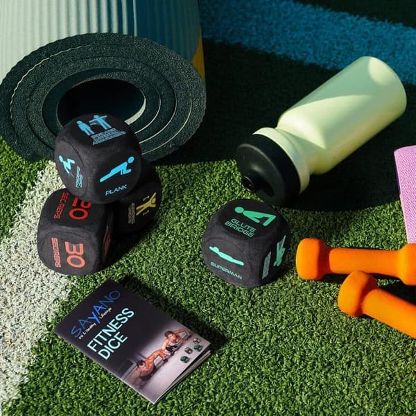 Sayano – 4 Fitnesswürfel für Home & Outdoor mit Tasche und Anleitung