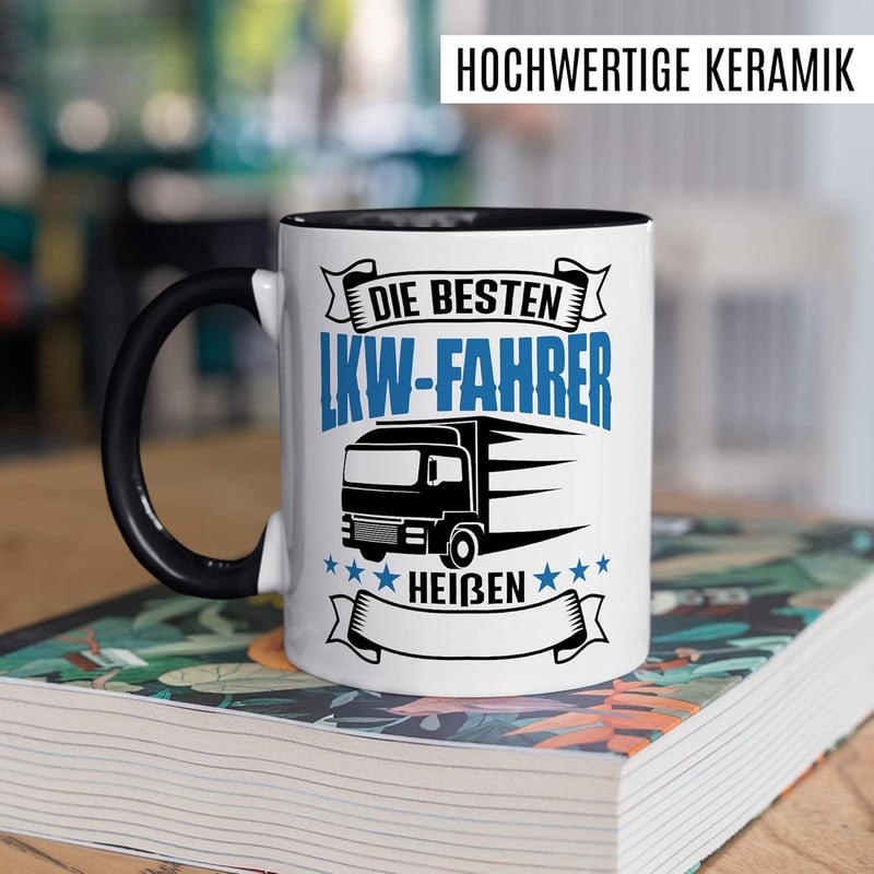 Personalisierbare Tasse für Lkw-Fahrer mit Wunschname, lustiges Geschenk