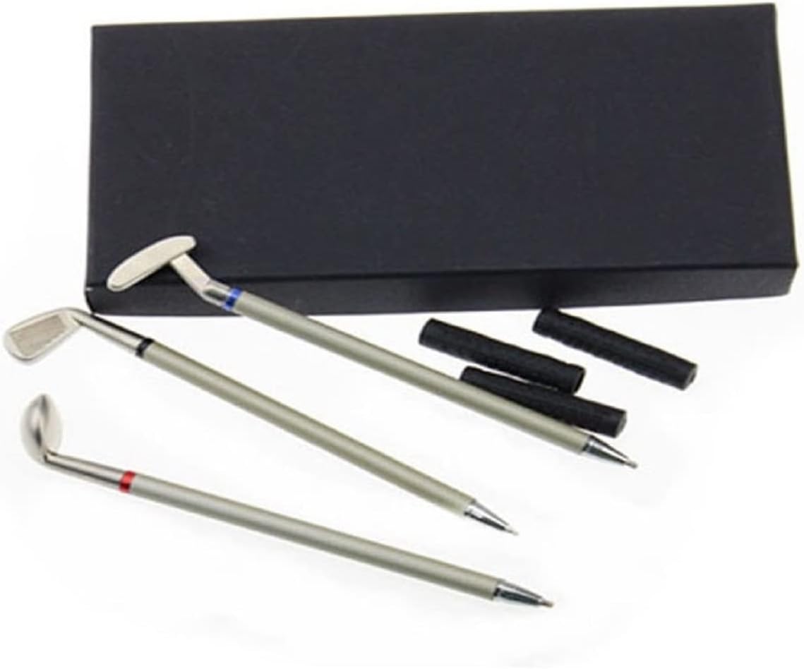 Golf Geschenkset mit Golfschläger Kugelschreiber in schwarzer Box für Golfer
