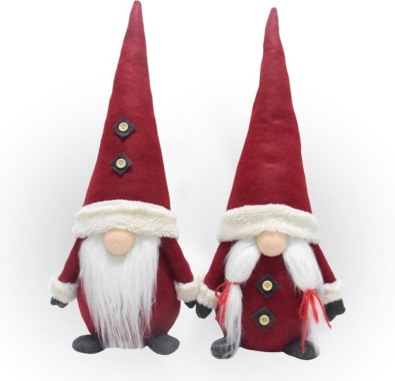 Weihnachtswichtel im 2er Set, 50 cm hoch, dekorative Tomte Figuren