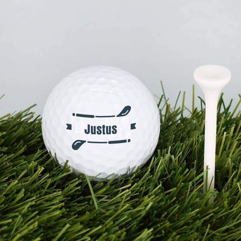 Personalisierter Golfball mit Namen im 3er Pack für Golfer