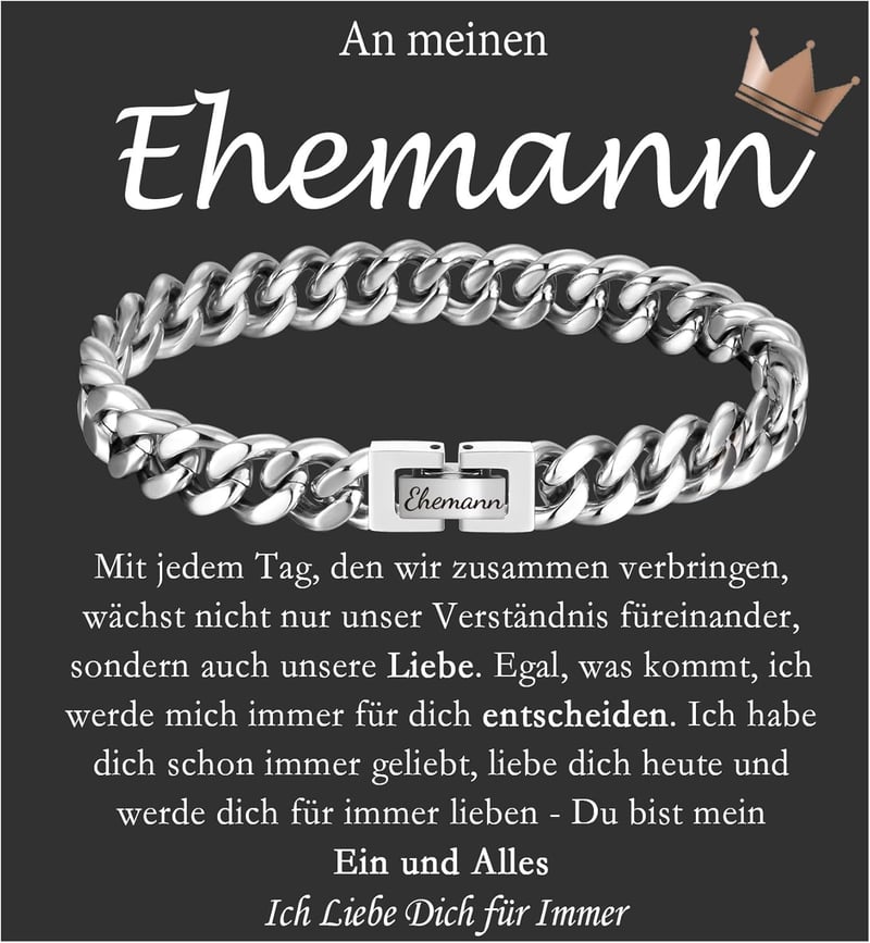 Kubanisches Gravurarmband für Papa – Vatertagsgeschenk