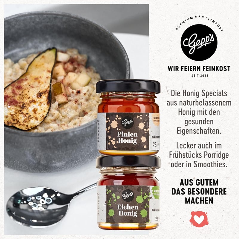 Mini Honig Set aus Griechenland - 5 Sorten Gourmet Honig, 250g