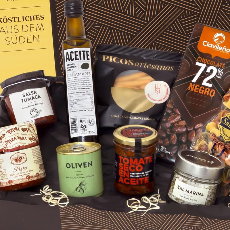 Mediterranes Feinkost-Geschenkset für Vegetarier - Fertig verpackt