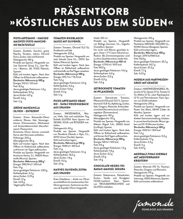 Mediterranes Feinkost-Geschenkset für Vegetarier - Fertig verpackt