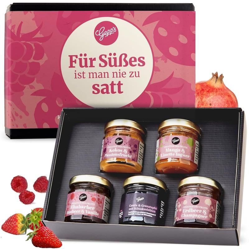 Marmeladen Set mit Mini Konfitüren für Feinschmecker