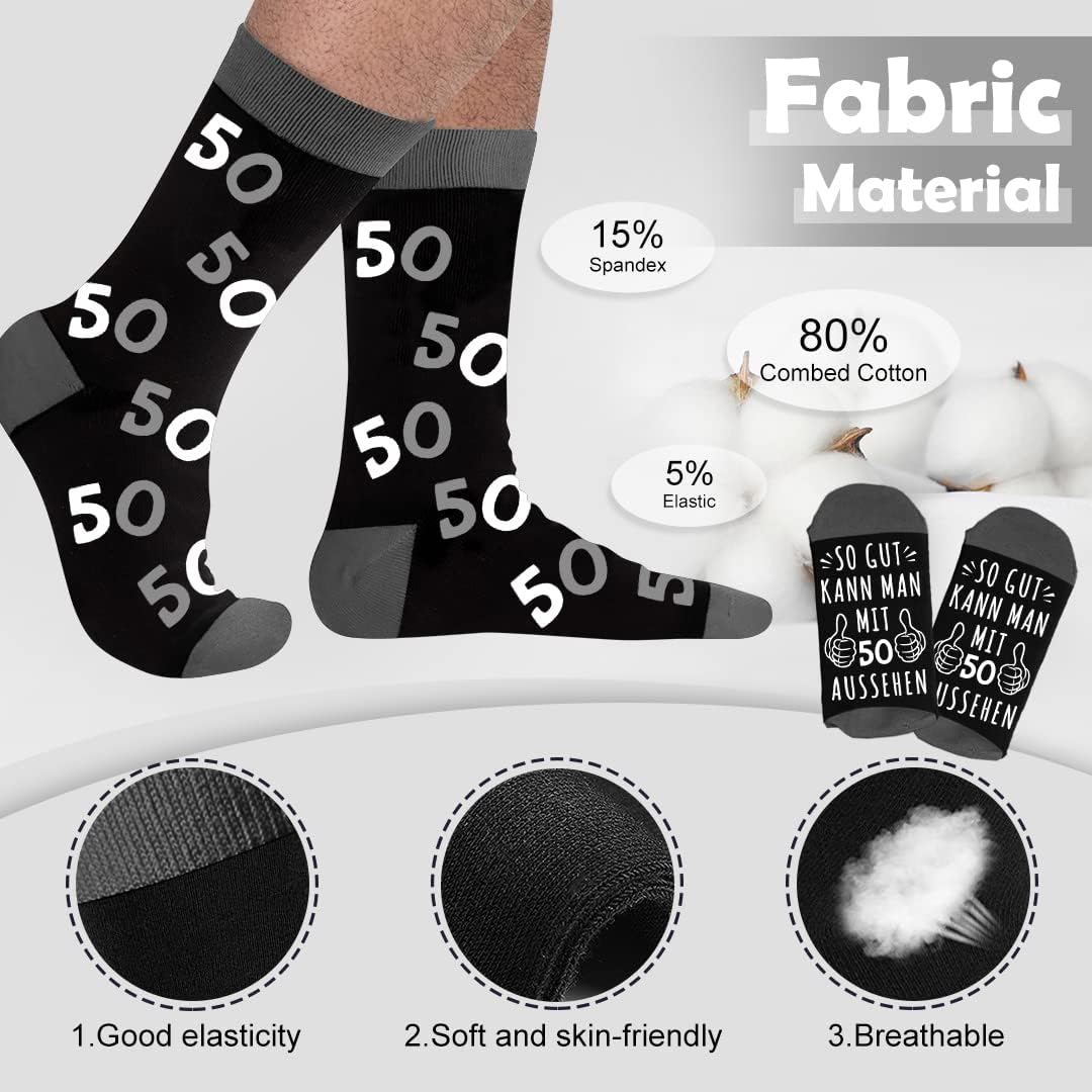Lustige Socken für Männer zum 40., 50., 60. oder 70. Geburtstag