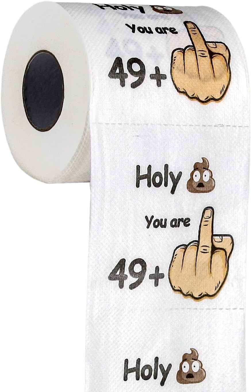 Lustiges Klopapier zum 50. Geburtstag – 1 Rolle 3-lagig, 250 Blatt