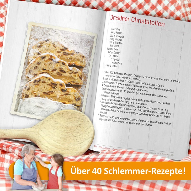 Präsentkorb mit DDR-Spezialitäten zum 50. Geburtstag
