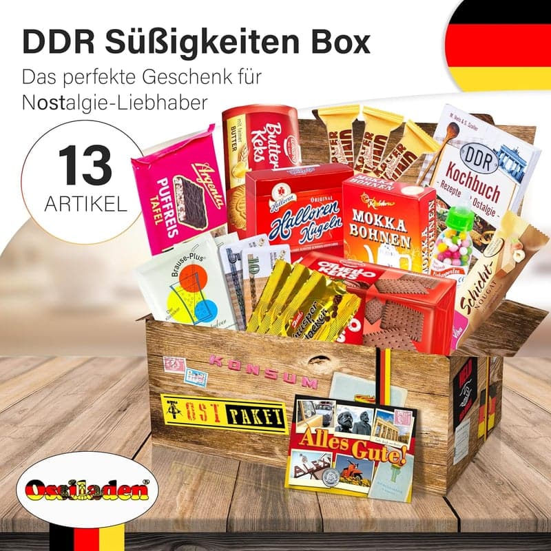 Geschenkbox mit Süßigkeiten für Papas 50. Geburtstag