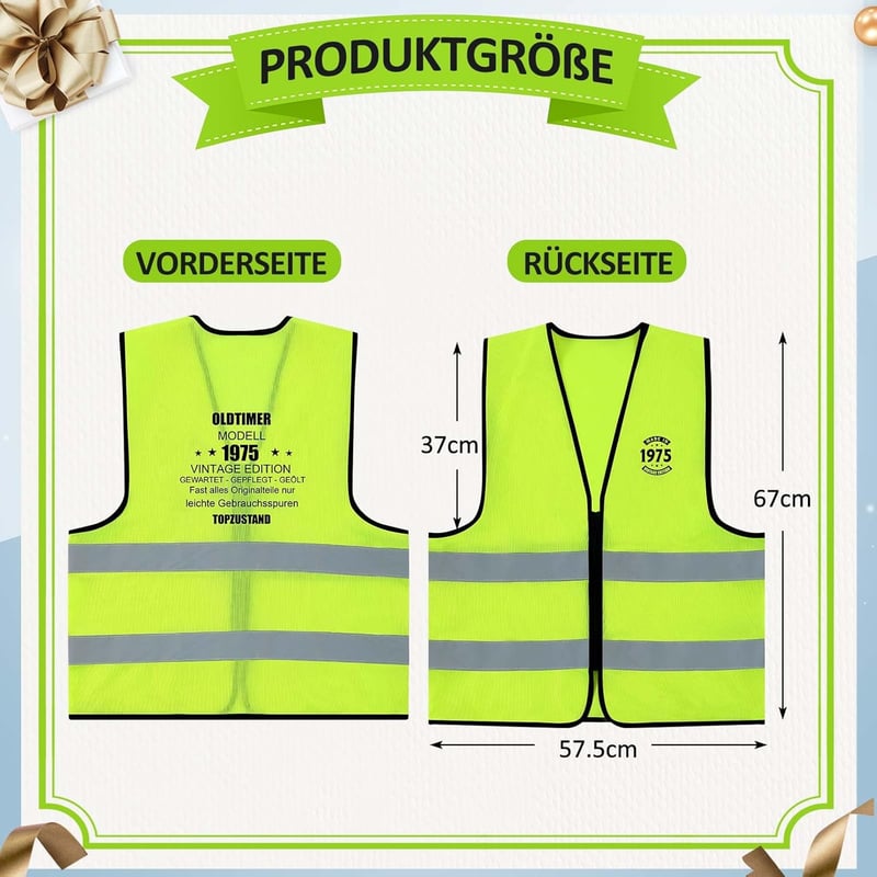Lustige Geburtstagsweste – Geschenk zum 40./50./60. Geburtstag für Erwachsene