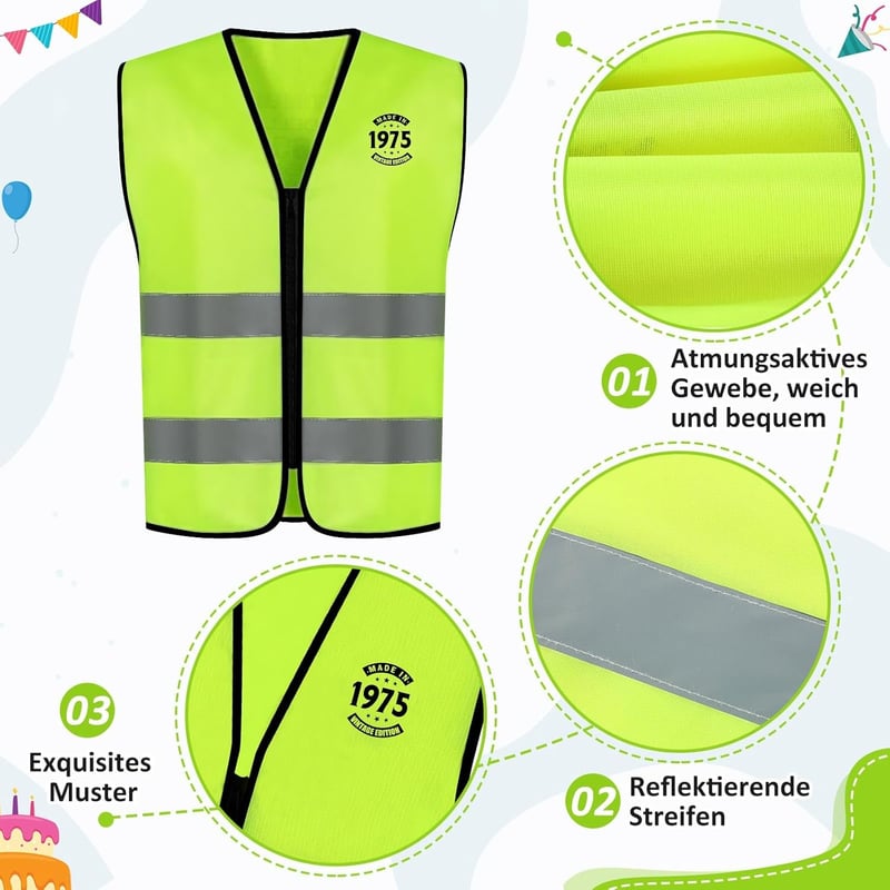 Lustige Geburtstagsweste – Geschenk zum 40./50./60. Geburtstag für Erwachsene