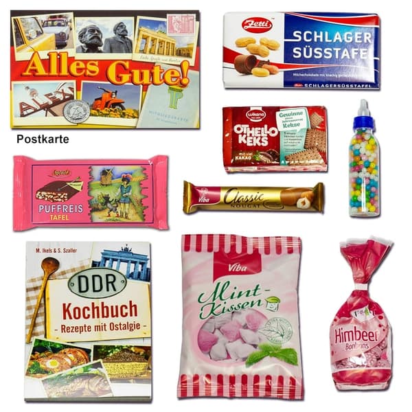 Geschenkset für Frauen zum 50. Geburtstag mit Süßigkeiten