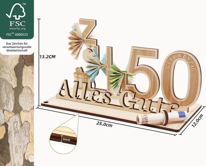 Geschenkideen aus Holz zum 50. Geburtstag für Paare
