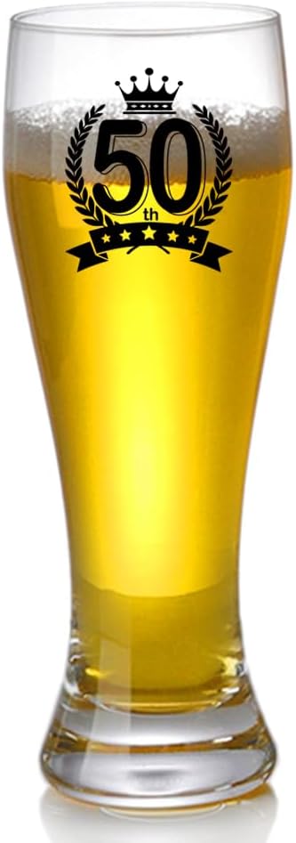 50. Geburtstag Bierglas 0,5l für Männer – Geschenkidee für Väter und Freunde