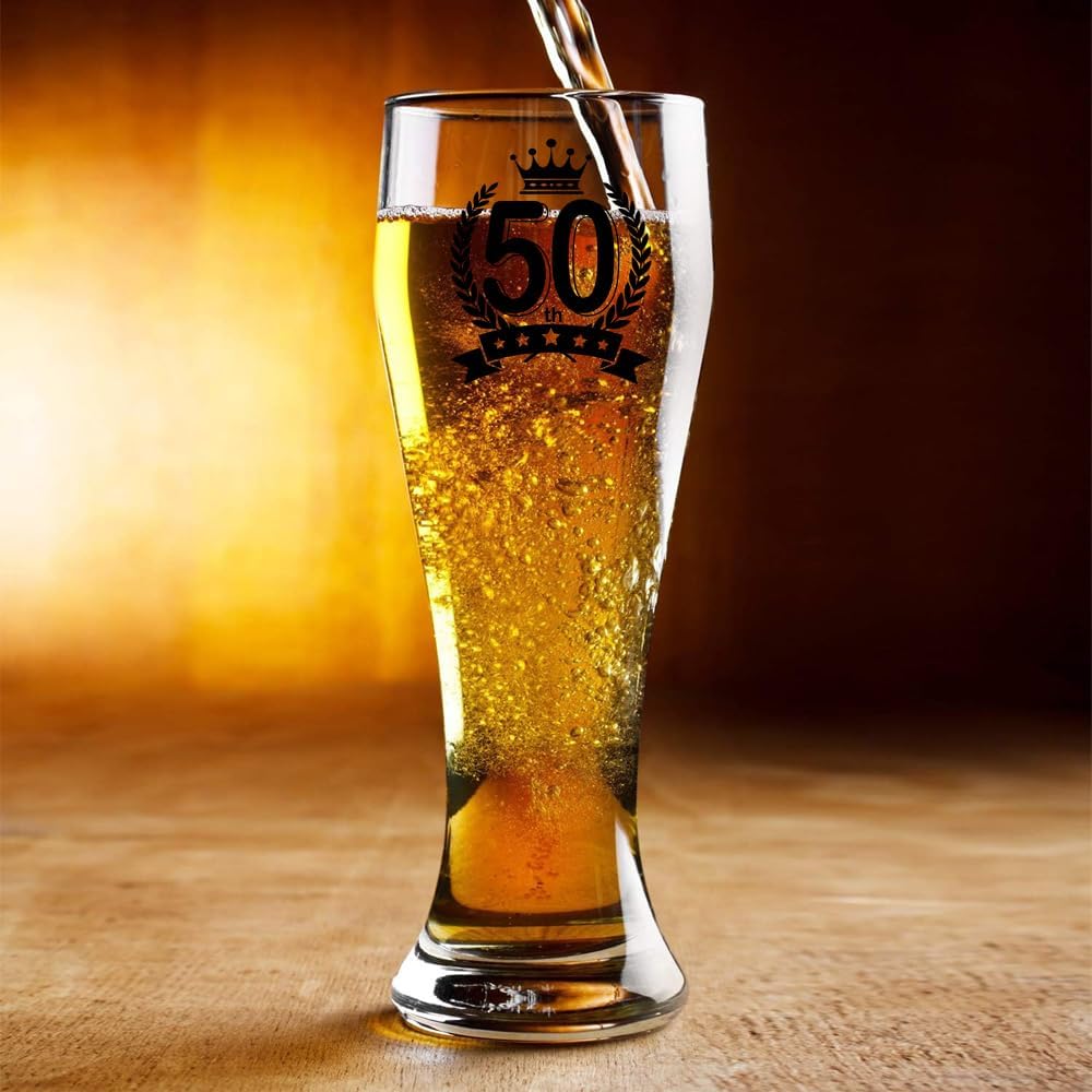 50. Geburtstag Bierglas 0,5l für Männer – Geschenkidee für Väter und Freunde